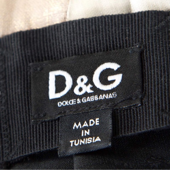 Dolce & Gabbana (D&G) Gold Foil Sleeveless Tweed Dress Sz 40 - Picture 6 of 8